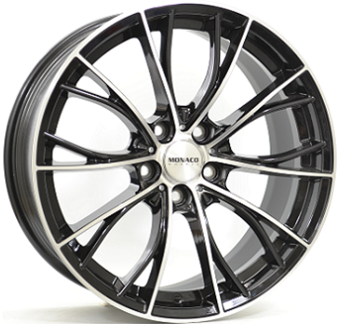 8,0X18 MONACO WHEELS MC16 5/112 ET30 CH66,6 8,0 18 30 5X112 MONACO WHEELS 66,6 Gloss Black / Polished