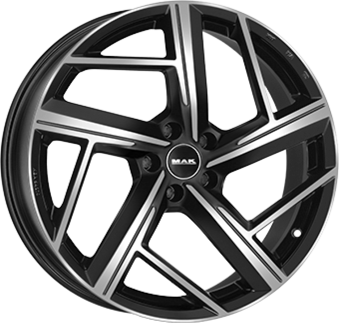 8,5X20 MAK QVATTRO 5/112   ET38 CH66,4 8,5 20 38 5X112 MAK 66,4 Gloss Black / Polished